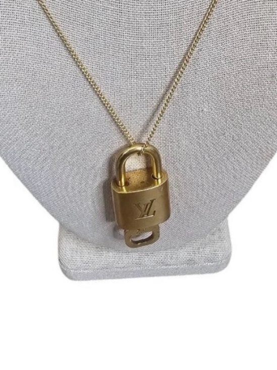 Louis Vuitton Jewelry - Authentic Louis Vuitton Gold Tone Padlock Pendant Charm